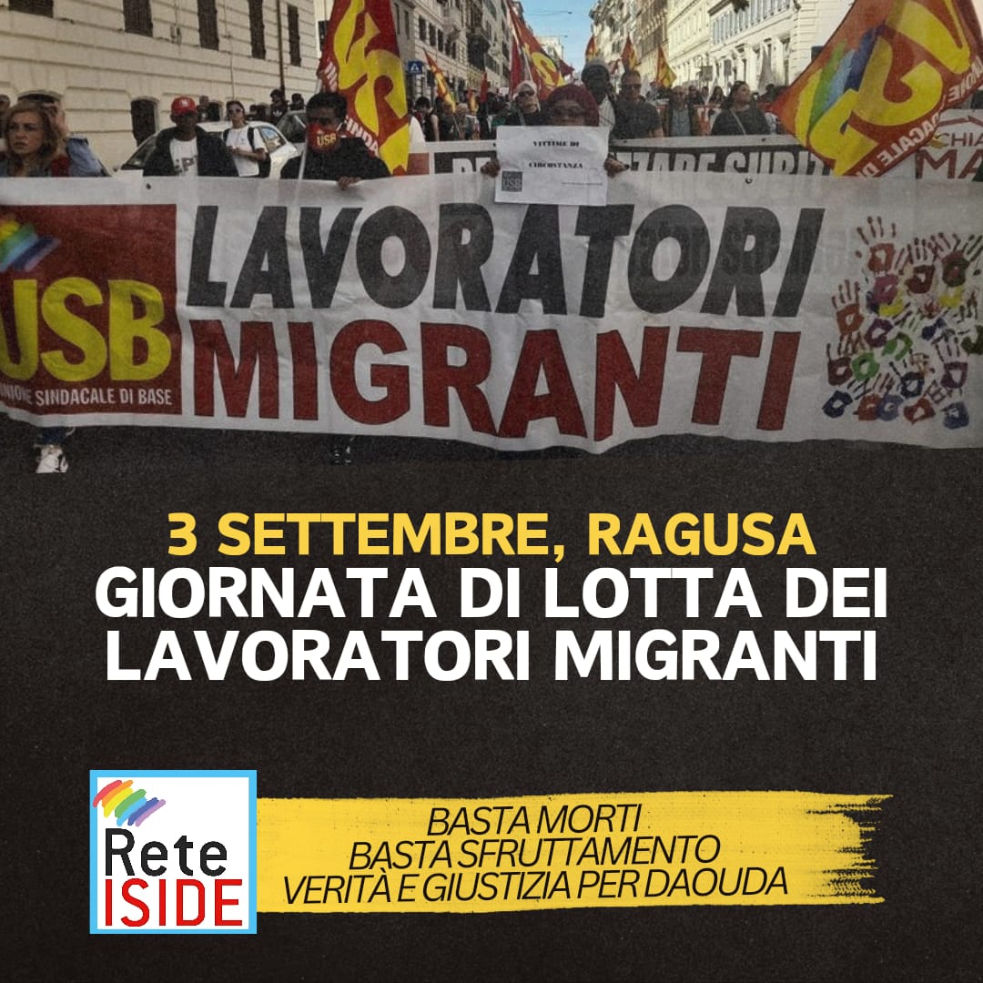 Due anni dopo la scomparsa di Dauda Diane i lavoratori migranti chiedono giustizia: il 3 settembre mobilitazione a Ragusa