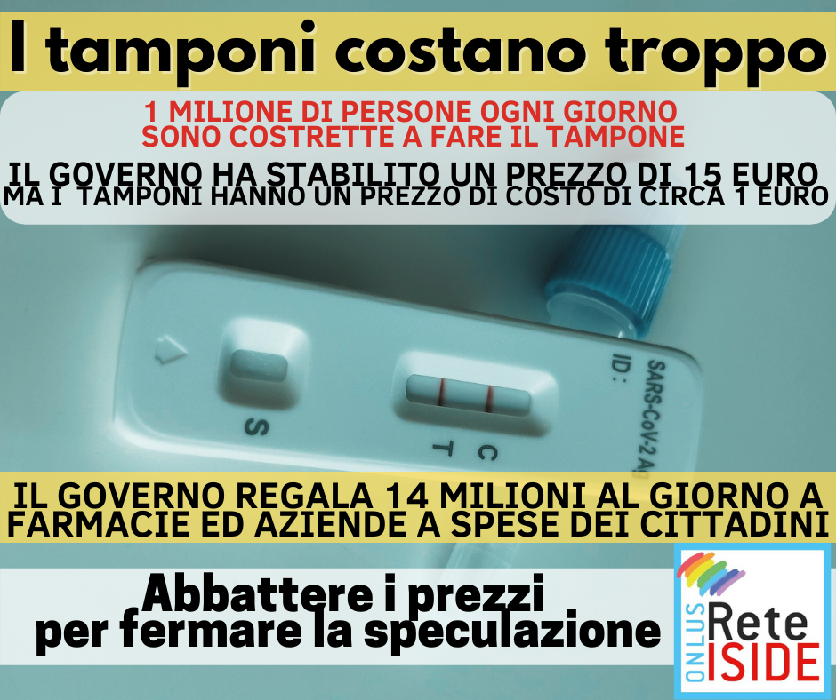 I tamponi costano roppo