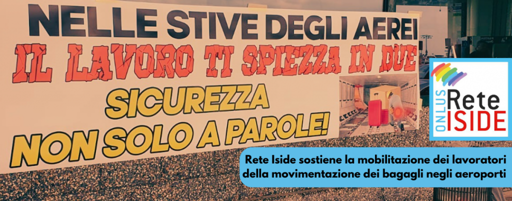 Rete Iside sostiene la mobilitazione dei lavoratori della movimentazione dei bagagli negli aeroporti 